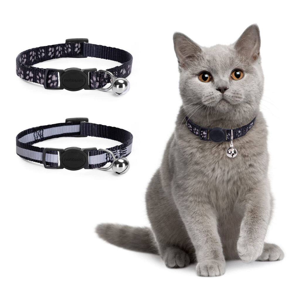 Coleira de gatinho Nobleza, pacote com 2, Breakaway Cat com sino ajustável
