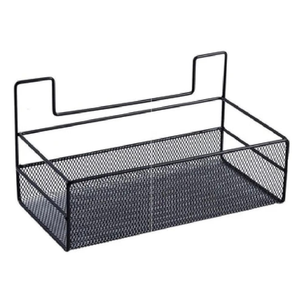 Suporte Aramado Metal Adesivo Parede Banheiro Cor Preto