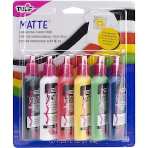 Pacote com 6 unidades de pintura em tecido Tulip Dimensional Matte