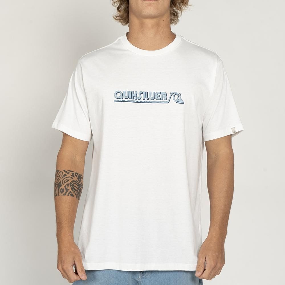 Camiseta Quiksilver Retro Bubble WT25 Masculina Show White