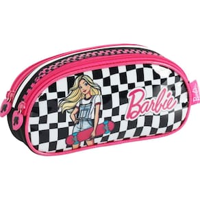 Estojo Duplo Escolar Infantil Barbie Estampa Fashion