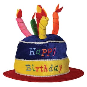 Chapéu de bolo de aniversário de pelúcia Beistle Happy Birthday Party