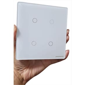 Espelho Frontal Vidro Interruptor 4 Botões Novadigital 4X4