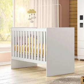 Berço com Suporte Mosquiteiro 100% MDF Life Branco