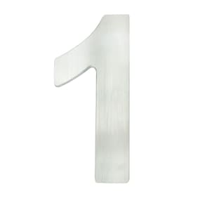 Número Residencial Metal Escovado Grande 20Cm - 1