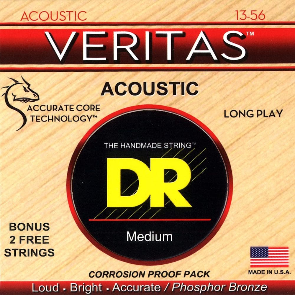Cordas para guitarra acústica DR Strings VERITAS VTA-13 Medium