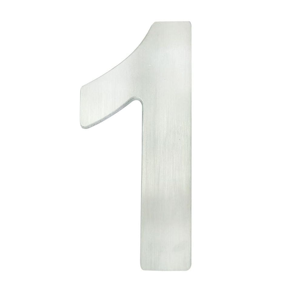 Número Residencial Metal Escovado Grande 20Cm - 1