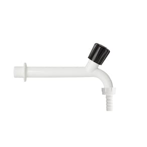 Torneira Tanque Rebouças 15cm 1/2-3/4 Branca com Bico - Embalagem com 12 Unidades