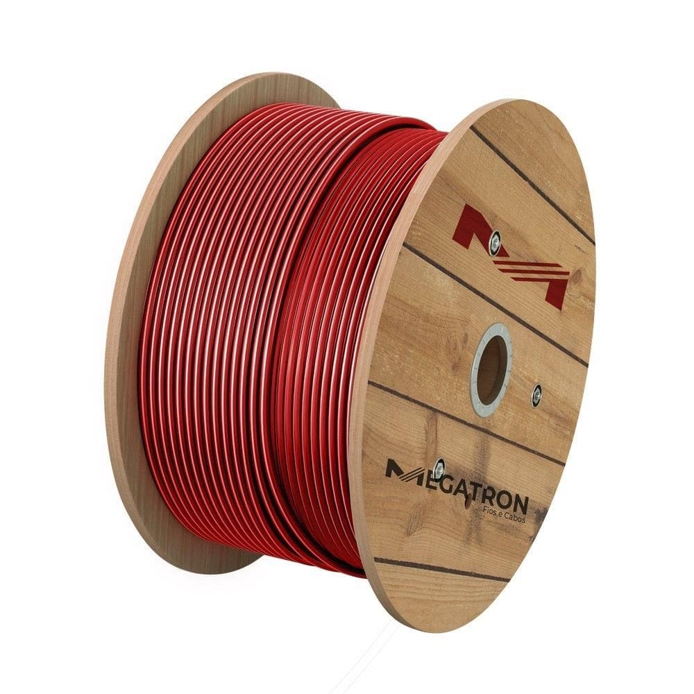 Cabo Flexível Megatron 10mmx500m Bobina 750V Vermelho
