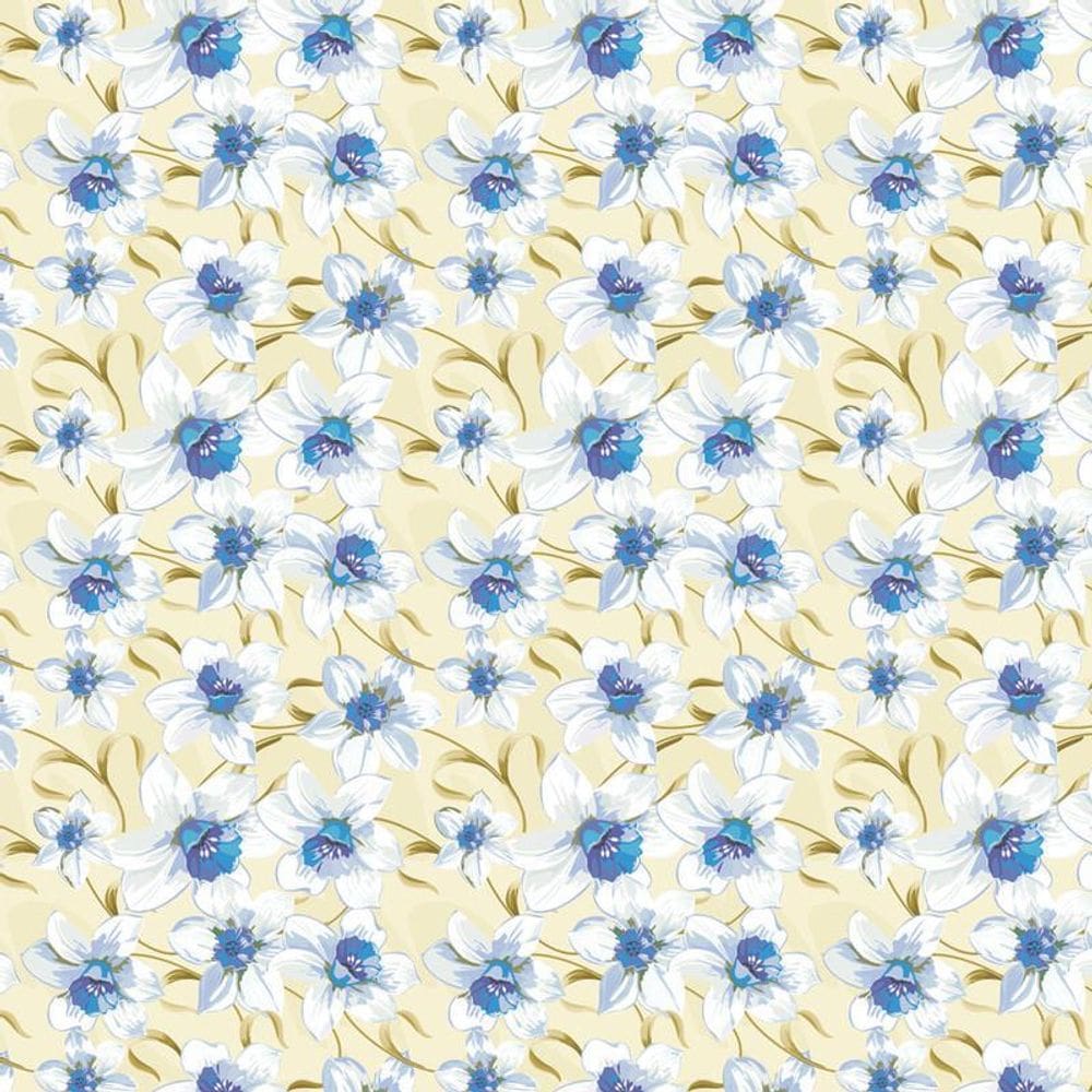 Papel De Parede Floral Flores Pintura A Mao Adesivo Vinilico
