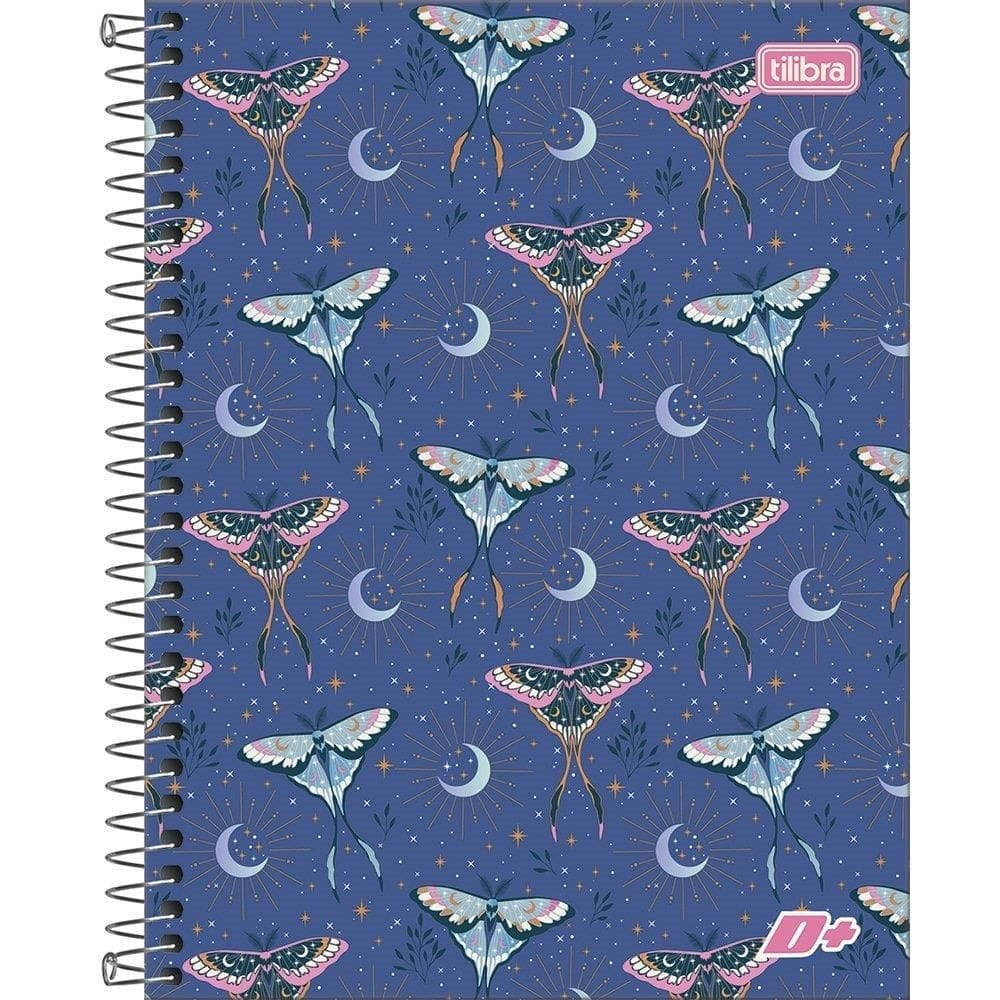 Caderno Espiral Tilibra Colegial - Capa Dura 10m D+ Feminino 200 Folhas - Embalagem com 4 Unidades