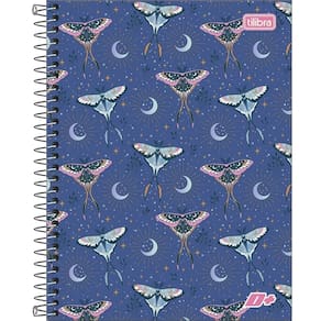 Caderno Espiral Tilibra Colegial - Capa Dura 10m D+ Feminino 200 Folhas - Embalagem com 4 Unidades