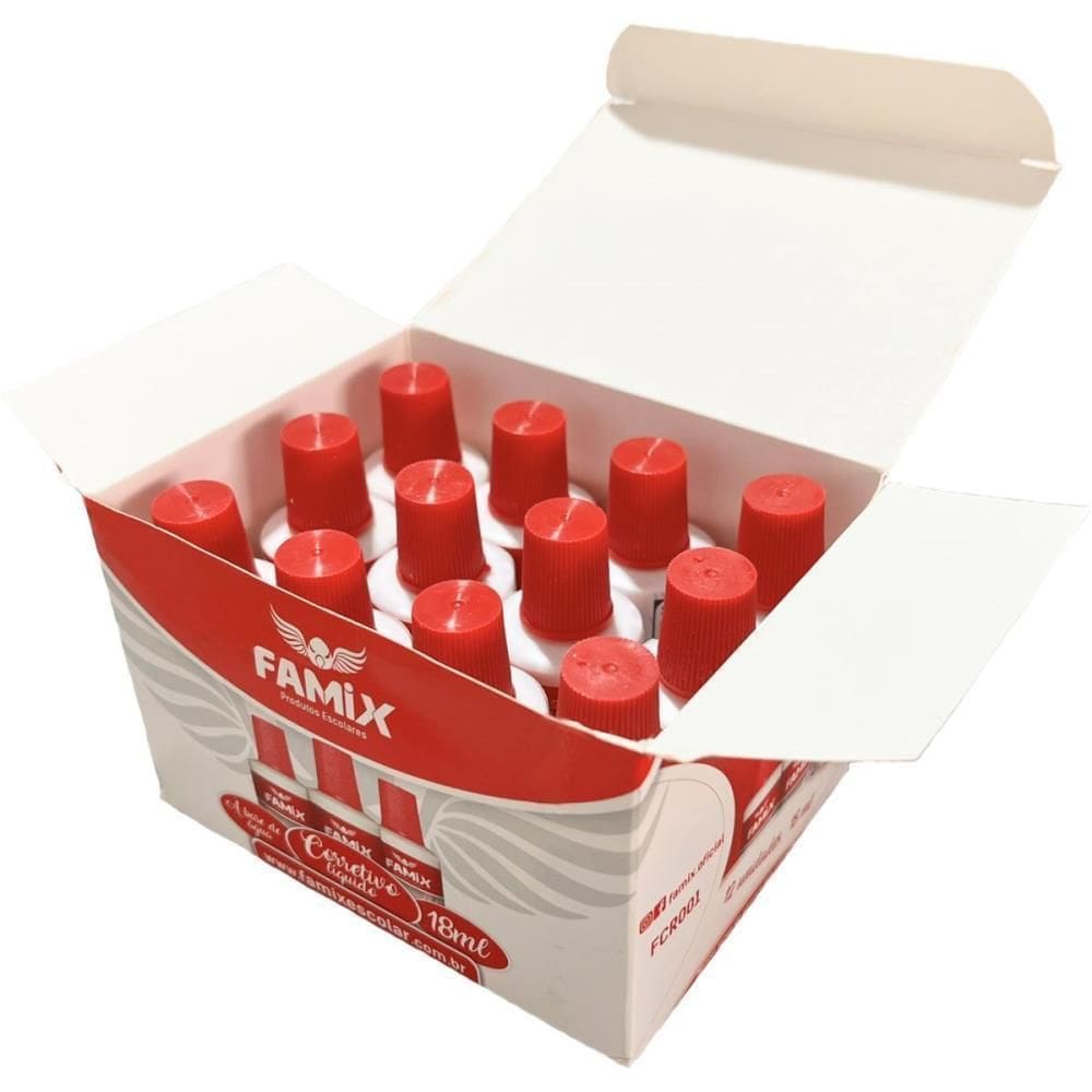 Corretivo 18Ml Branco 12 Unidades - Famix