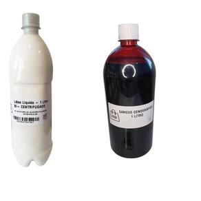 Kit Latex 1 Litro E Sangue Falso Artificial 1 Litro