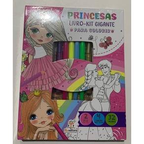 Livro-Kit Gigante Para Colorir - Princesas - Blu Editora