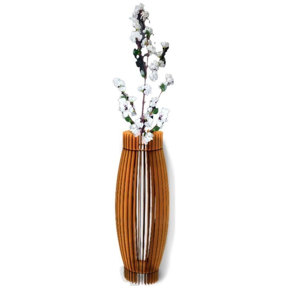 Vaso De Chão Decorativo Grande Obelisco Mdf Mdf Cru