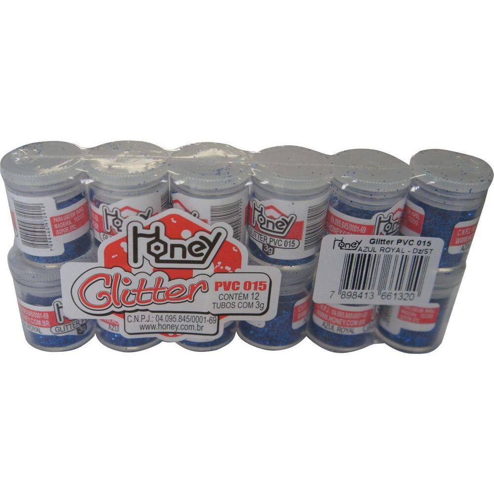 Glitter Pvc Azul Royal Pote 3G.