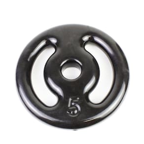 Anilha 05kg Vazada Revestida Emborrachada Peso Musculação Academia JFIT