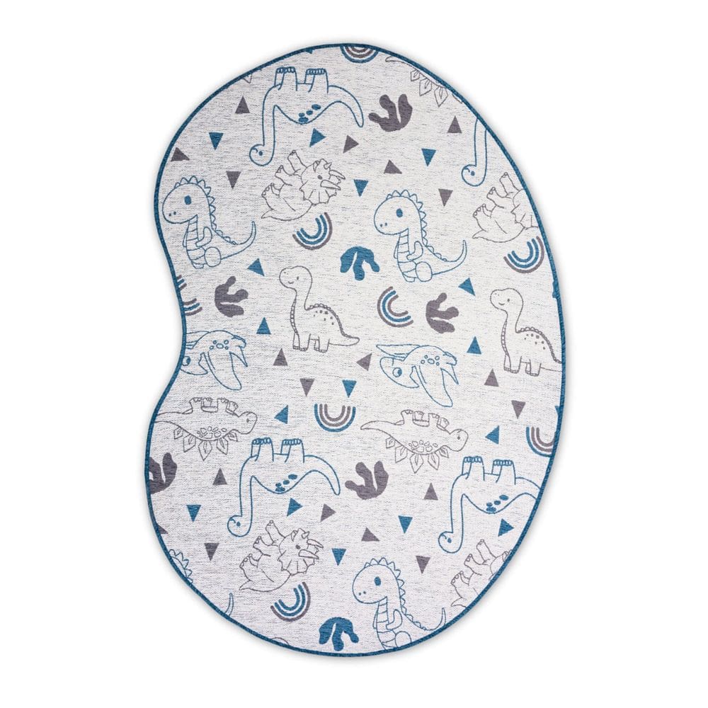Tapete Dinossauros Frisson Plus Infantil Azul/Cinza