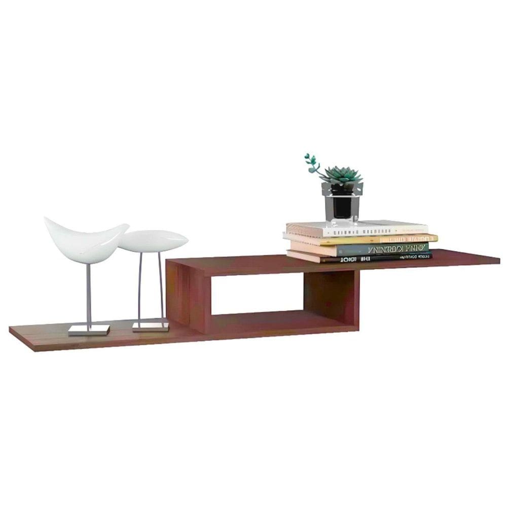 Rack Suspenso para Tv 32 Polegadas 120cm X 30cm X 15cm Marrom