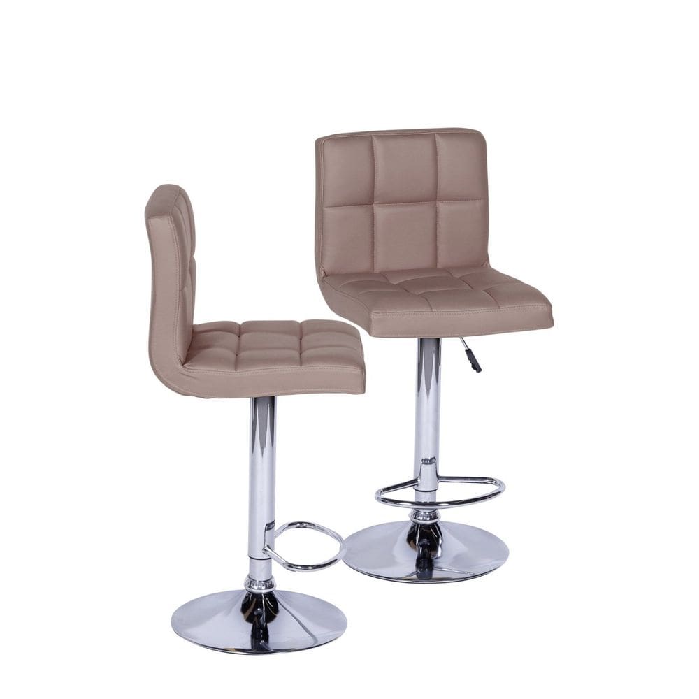 kit 2 Banquetas Confort com Base em Aço Caramelo