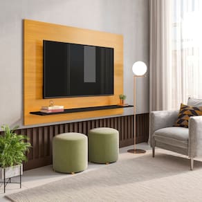 Painel para Tv 50 Polegadas Espresso Móveis Freijó com preto