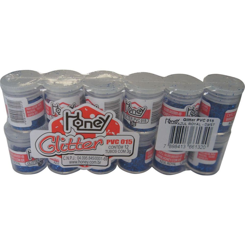 Glitter Pvc Azul Royal Pote 3G.
