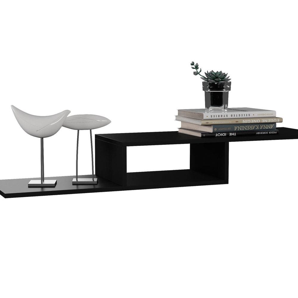 Rack Suspenso para Tv 32 Polegadas 120cm X 30cm X 15cm Preto