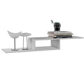 Rack Suspenso para Tv 32 Polegadas 120cm X 30cm X 15cm Branco