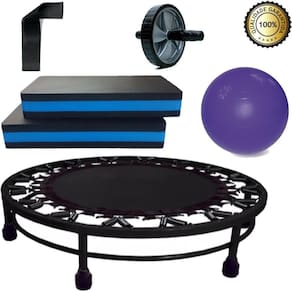 Kit Aeróbico Mini Jump + Roda + 2Xsteps + Mini Band F + Bola