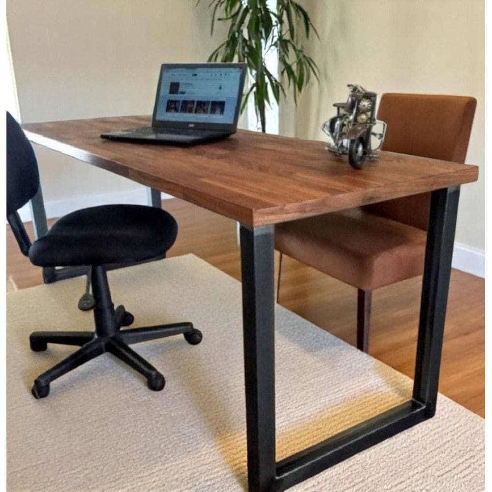 Mesa De Escritório Aço/Madeira Estilo Industrial Mobbili Me-02