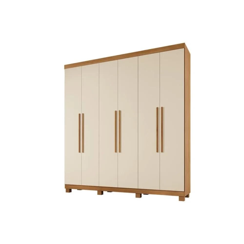 Guarda Roupa Milao 6 Portas Cinamomo/offwhite Benetil
