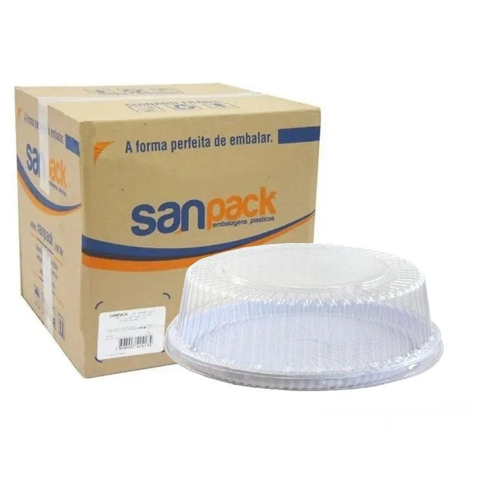 50 Embalagem Torta Tampa Média 3Kg - Sanpack S-60 Brm 1Cx