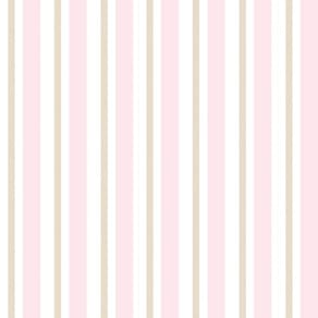 Papel De Parede Listrado Tons Rosa E Branco Infantil Adesivo