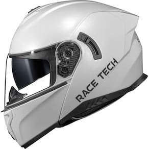Capacete Race Tech Signal Monocolor Branco Brilhante