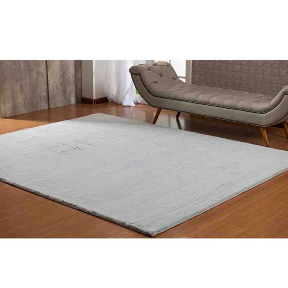 Tapete Pele Albany 0,60 x 1,80 Prata Niazitex