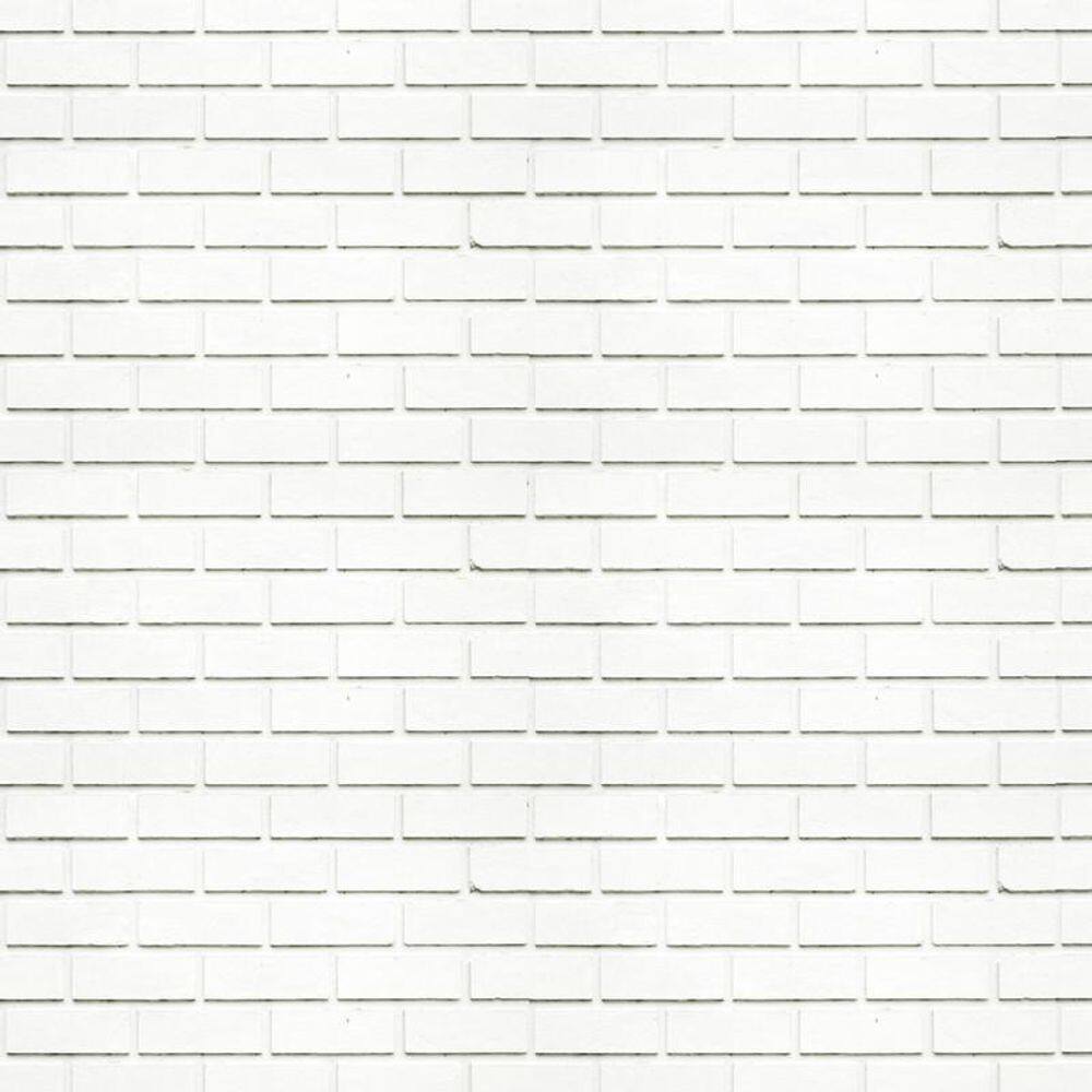 Papel De Parede Tijolos Brancos E Liso Autocolante Sala