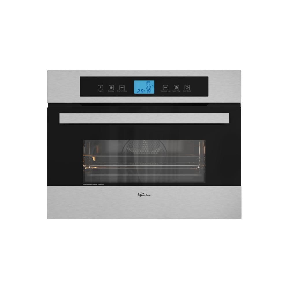 Forno de Embutir Elétrico Fischer Platinium 43L com Timer Digital e 8 Funções Prata/Preto 220V