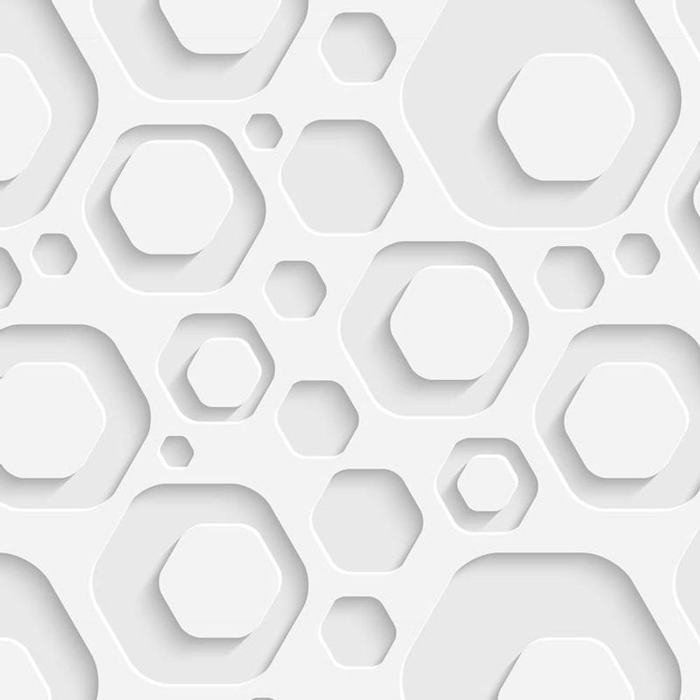 Papel De Parede 3D Hexagano Pequenos Autocolante Lavavel