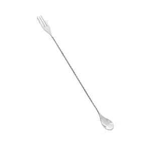 Colher Bailarina Garfo Tridente Inox Drink Coquetel Bar 40cm
