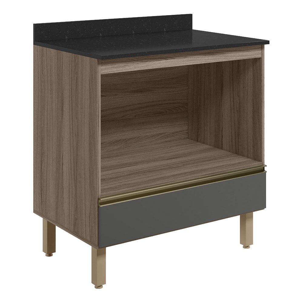 Balcao Nicho Forno 80cm MDF Kali 16406 Carvalho Toq Chumb0 Nicioli