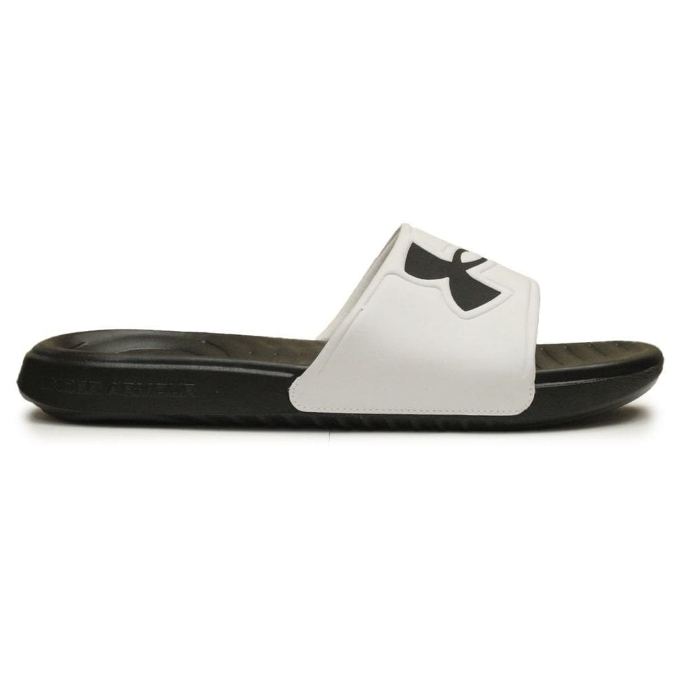 Chinelo Under Armour Ansa Light Preto Com Tira Branca