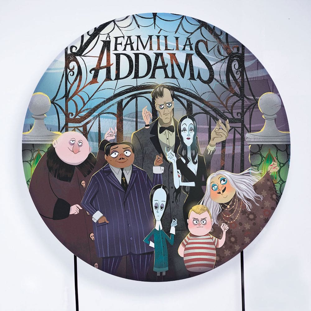 Painel Decorativo para Festa 1,50x1,50 metros Vesti Fácil com Elástico Família Adams - Fera Print
