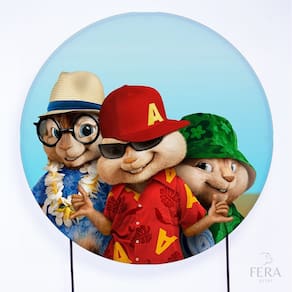 Painel Decorativo para Festa 1,50 metros Vesti Fácil com Elástico Alvin e os Esquilos - Fera Print