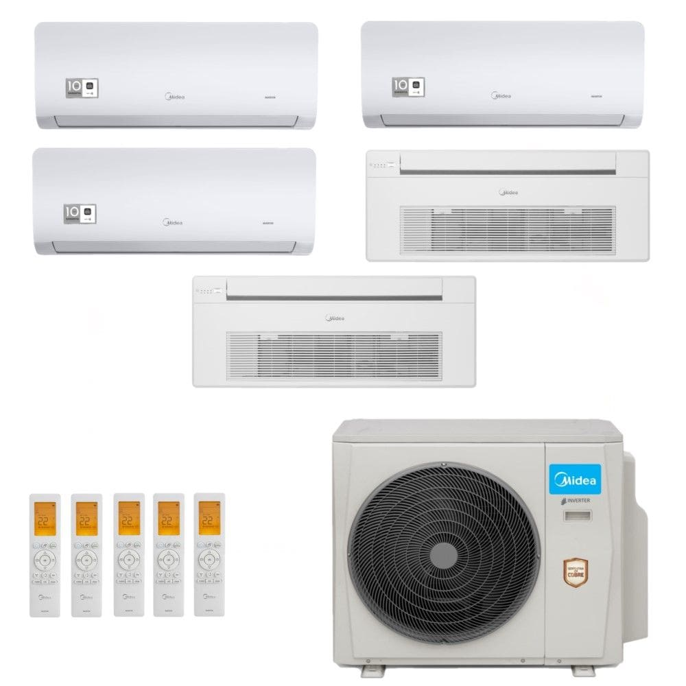 Ar-Condicionado Multi Split Inverter Midea 42000 (3x HW 9.000 + 1x Cassete 1 Via 12.000 + 1x Cassete 1 Via 18.000) Quente/Frio 220V