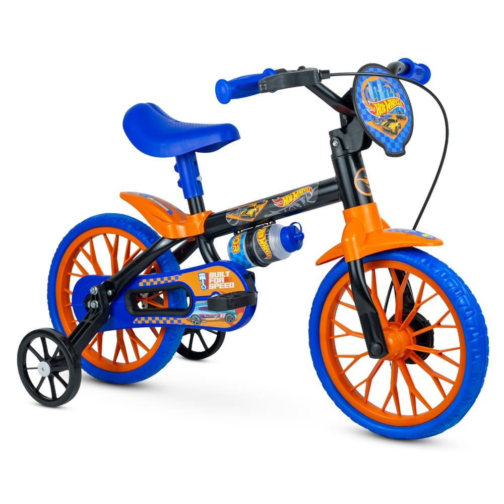 Bicicleta Infantil Aro 12 HOT WHEELS com Rodas de Treinamento