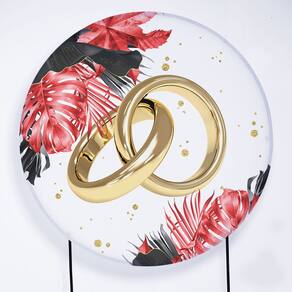 Painel Decorativo para Festa 1,50x1,50 metros Vesti Fácil com Elástico Casamento - Fera Print