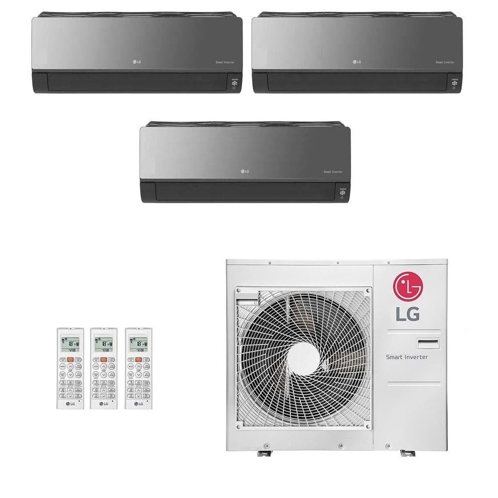 Ar-Condicionado Multi Split Inverter LG 30000 (1x HW Artcool 9.000 + 1x HW Artcool 12.000 + 1x HW Artcool 24.000) Quente/Frio 220V