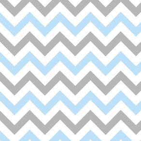 Papel De Parede Chevron Azul Cinza Branco Decorativo Adesivo