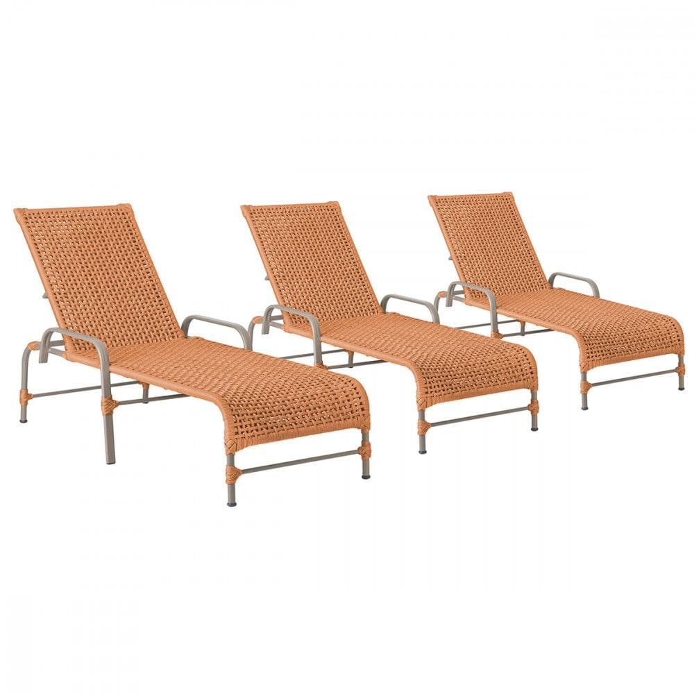 3 Espreguiçadeira Reclinável Trama